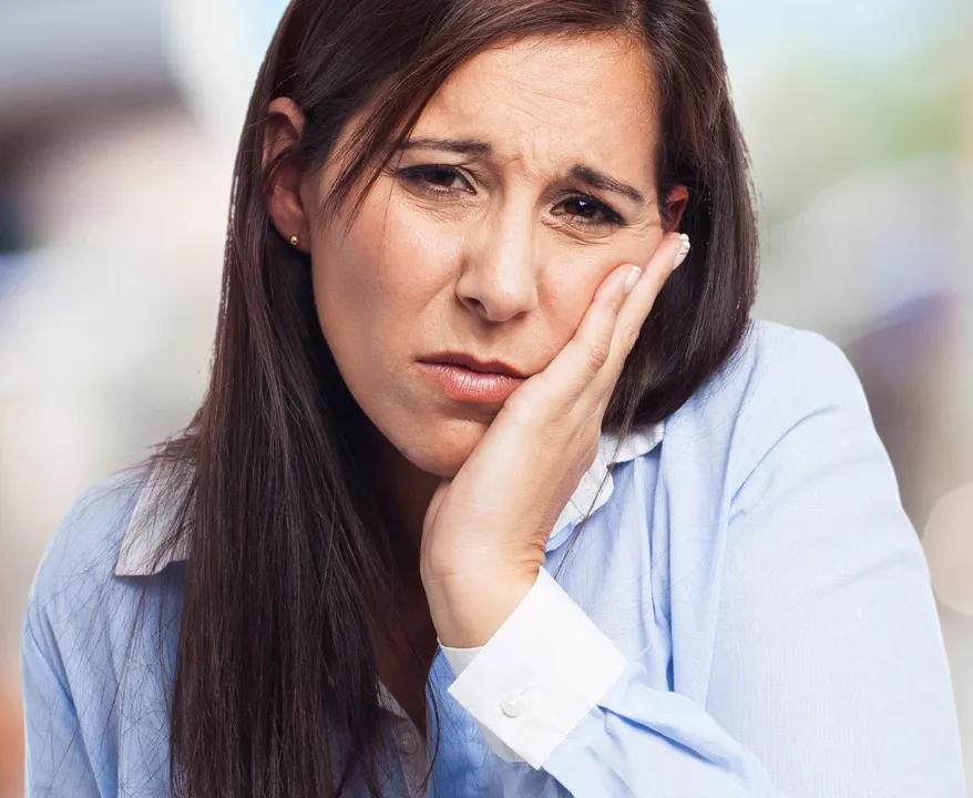 Woman with a toothache